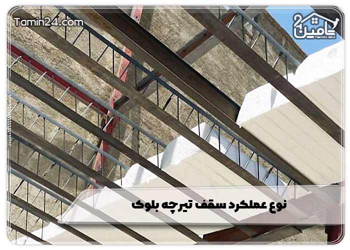 نوع عملکرد سقف تیرچه بلوک