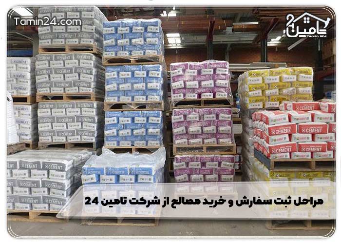 مراحل ثبت سفارش و خرید مصالح از شرکت تامین 24