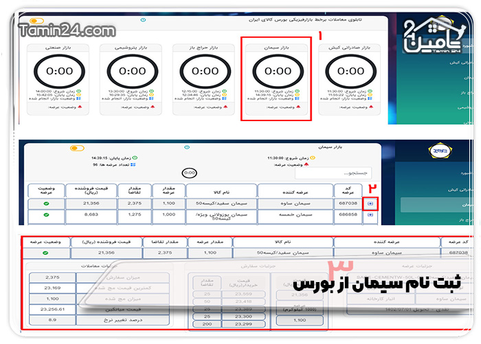  ثبت نام سیمان در تالار سیمان  بورس 